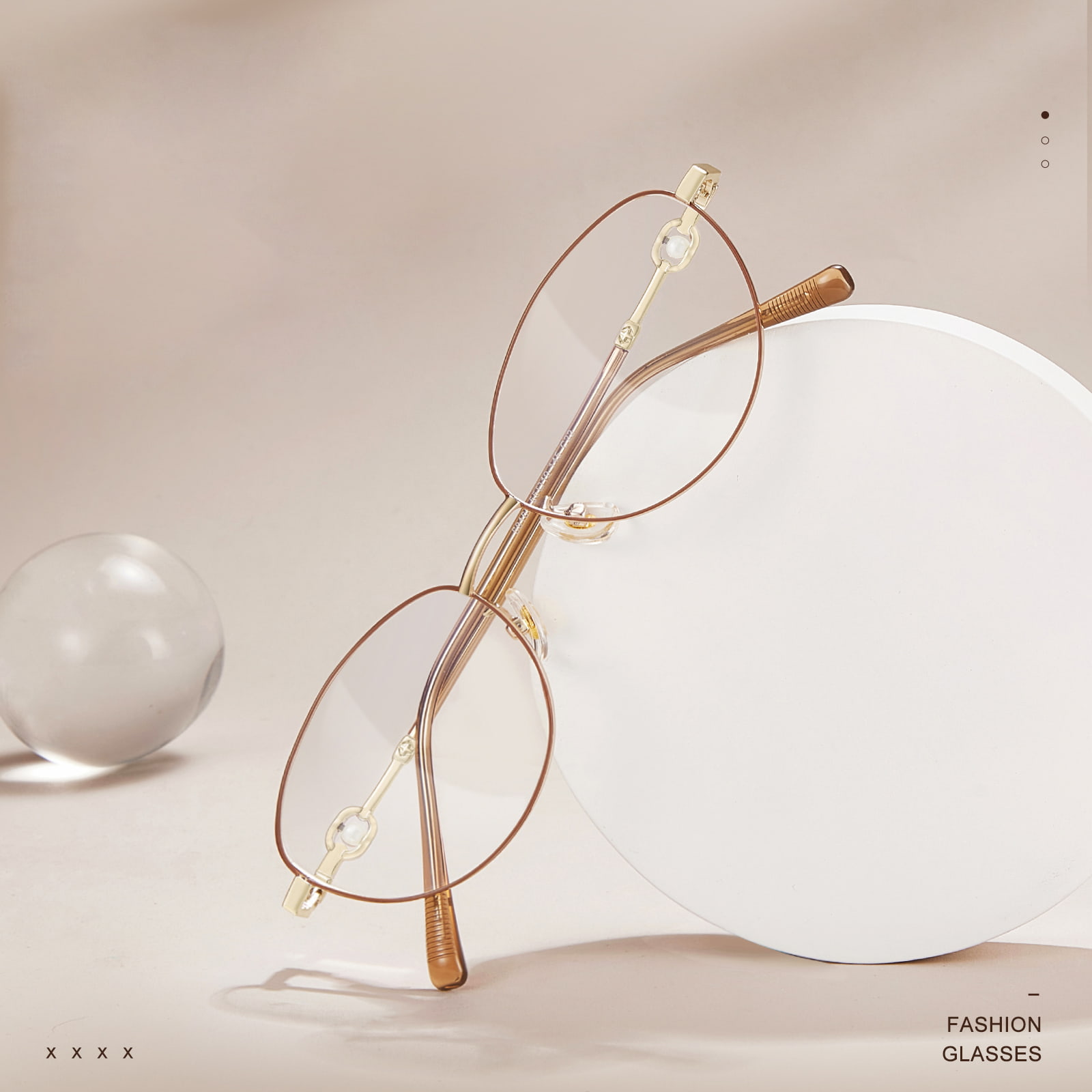 Cat's Eye Bacca Pile Alloy Glasses