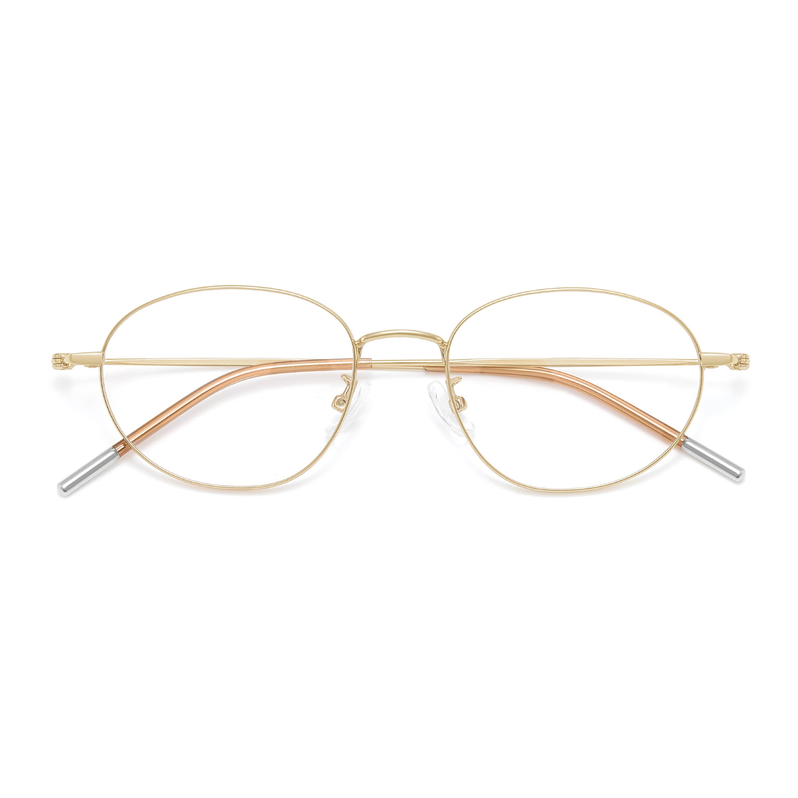58161 Asymmetric Narrow Frame Skin-Friendly Alloy Glasses