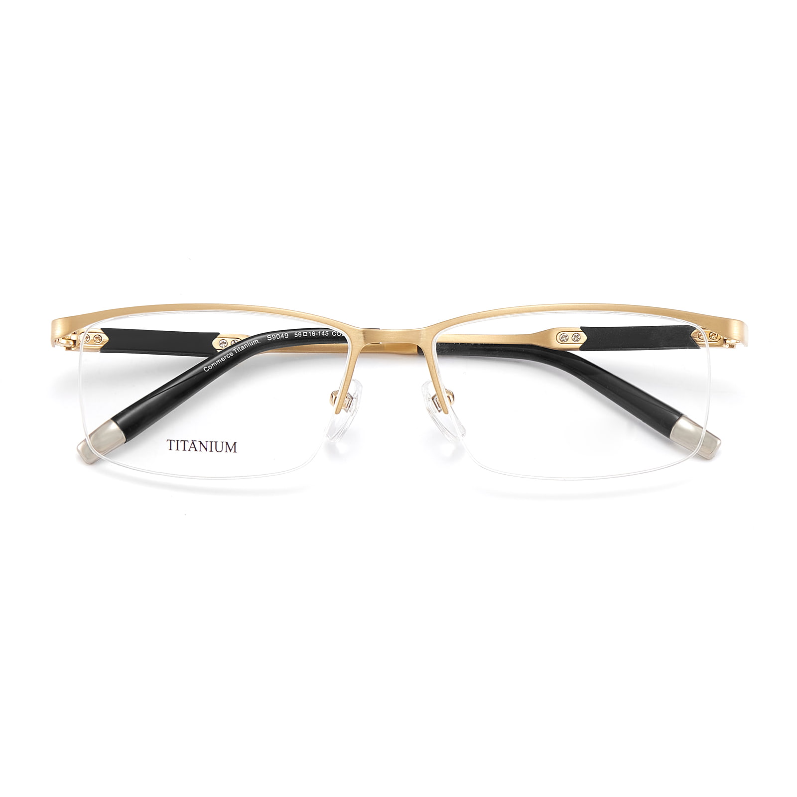 S9049 High-Fin Half-Framme Non Deformable Pure Titanium Vitri