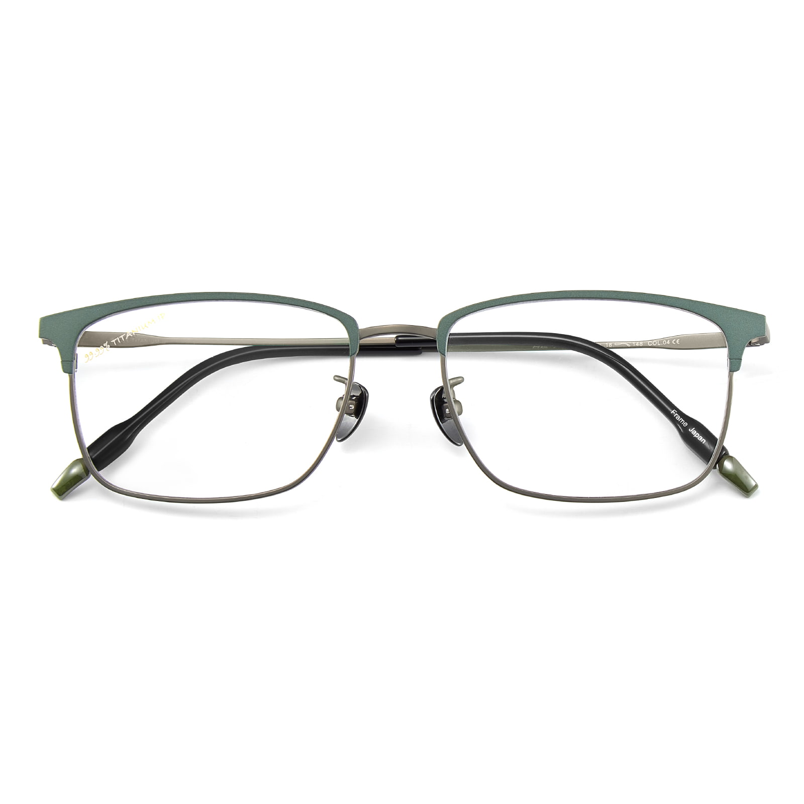 9727 Duo-Tone Ultra Thin Supercilium Frame Pure Titanium Glasses