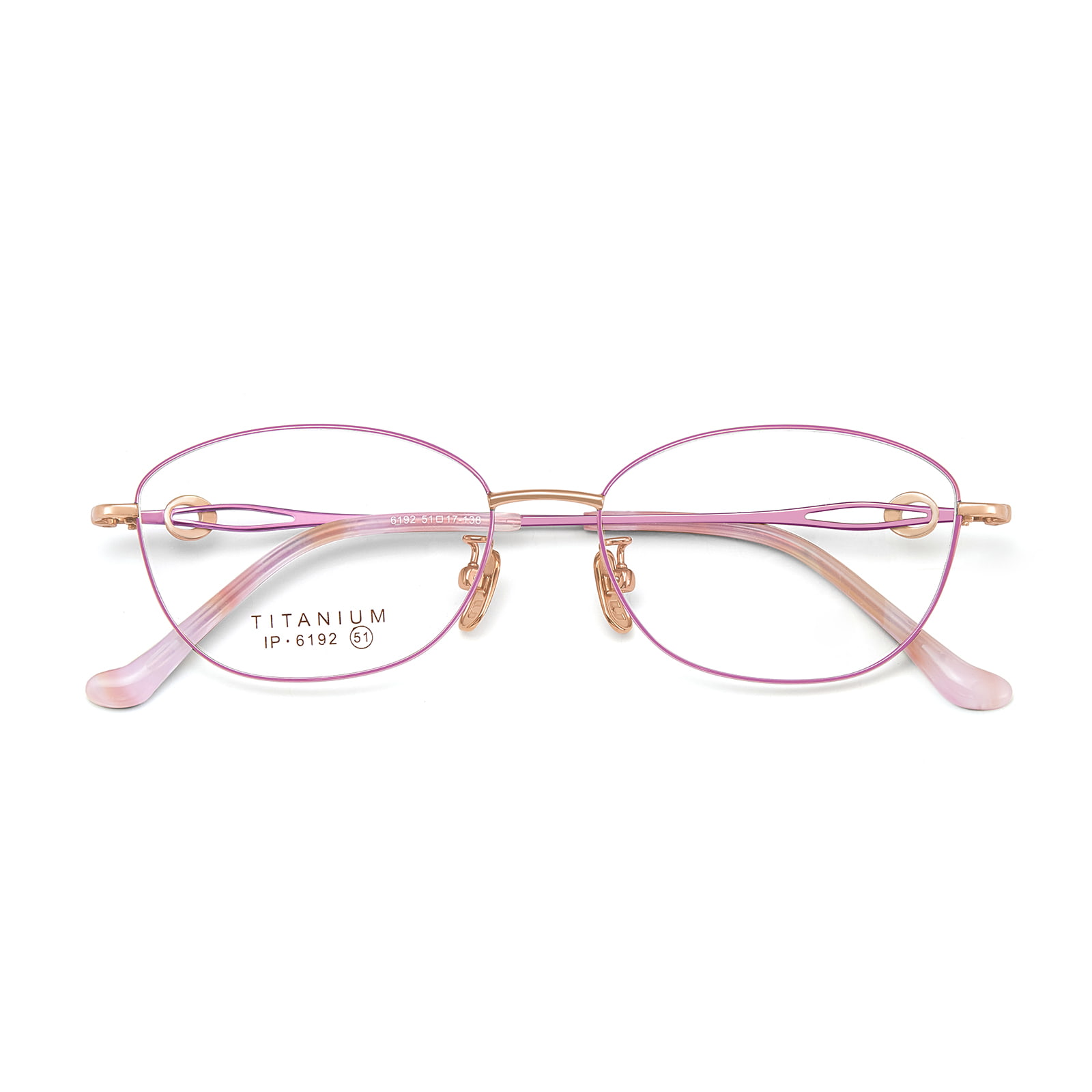 6192 Small Frame Non-Deformed Fine Diamond Pure Titanium Glasses
