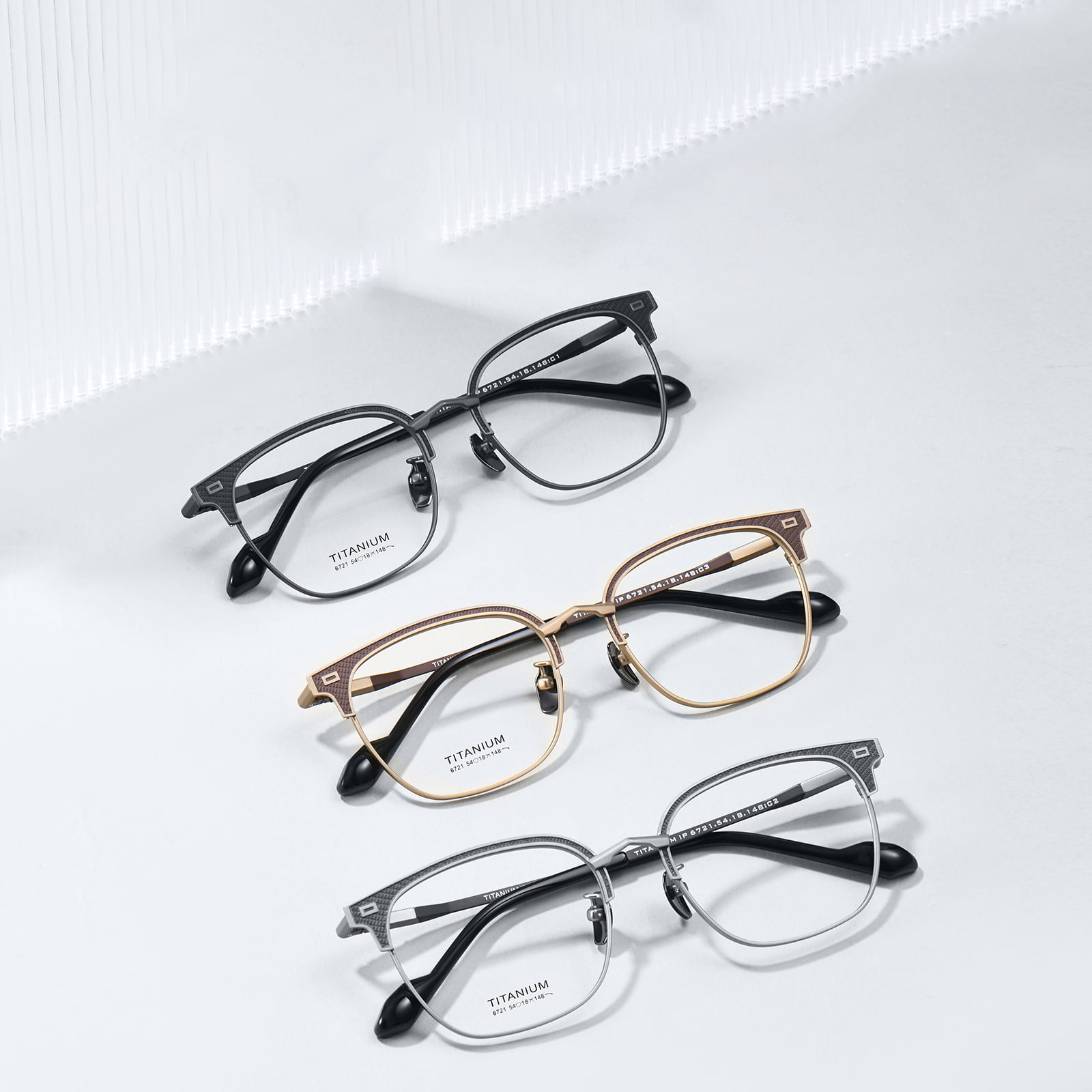 6721 Tough Electroplated Non Fading Pure Titanium Glasses
