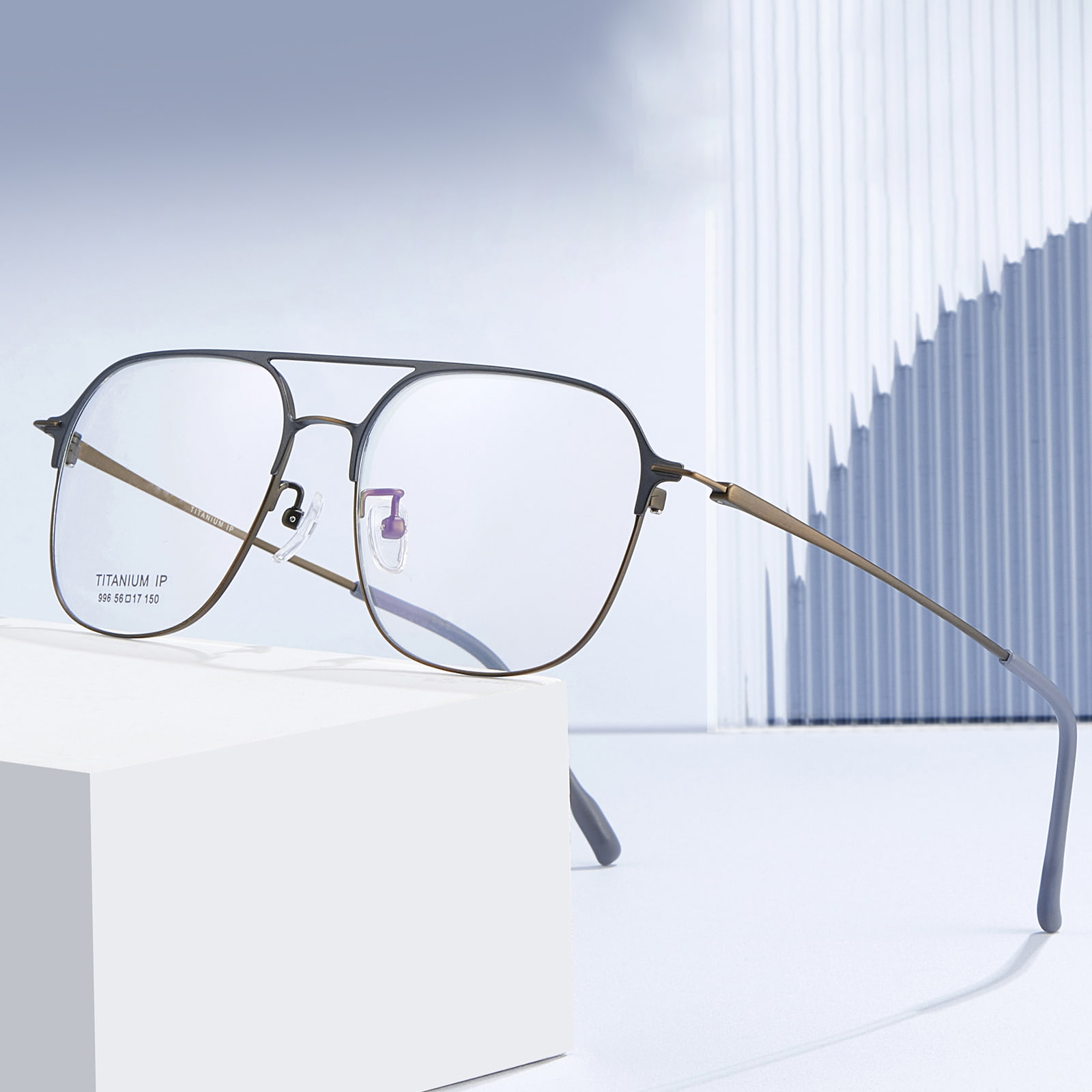 996 Double Beam One-Piece Pure Titanium Glasses