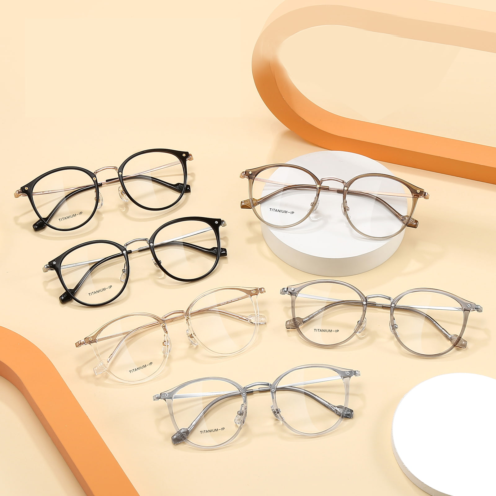 M8080 Thin Round Frame Non Falling Beta Titanium Glasses