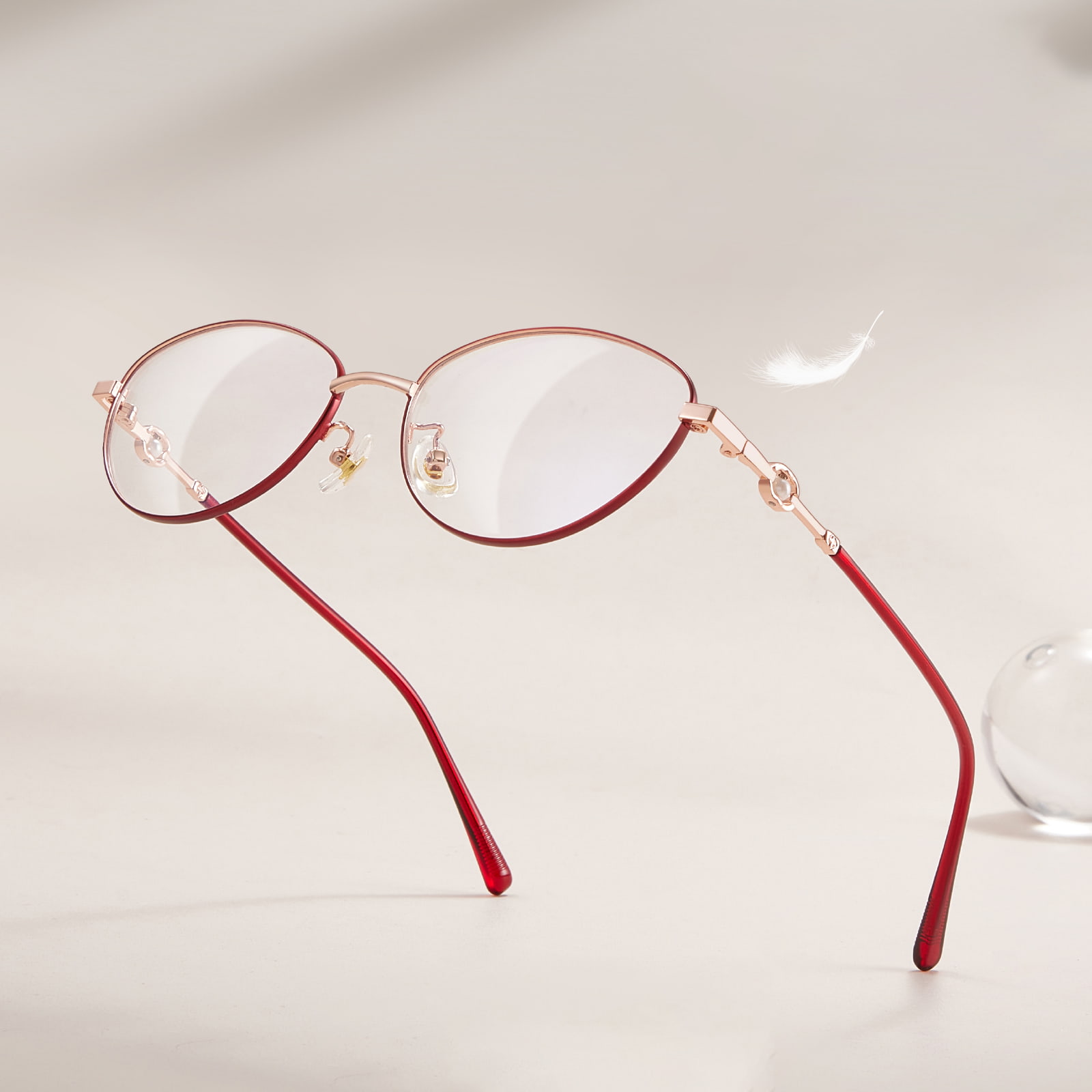 Cat's Eye Bacca Pile Alloy Glasses