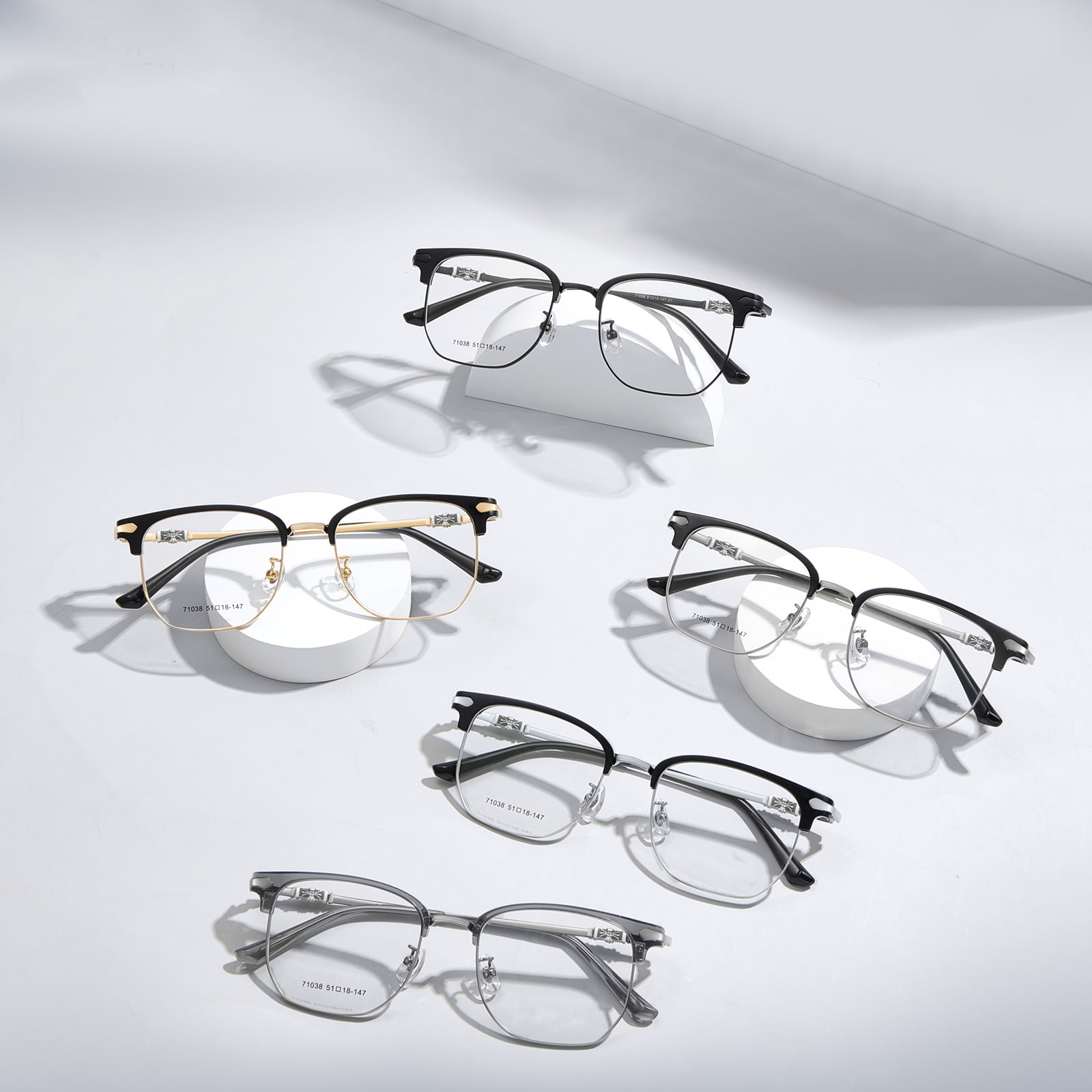 71038 Casual Anti- Eye lassitudo Alloy Glasses