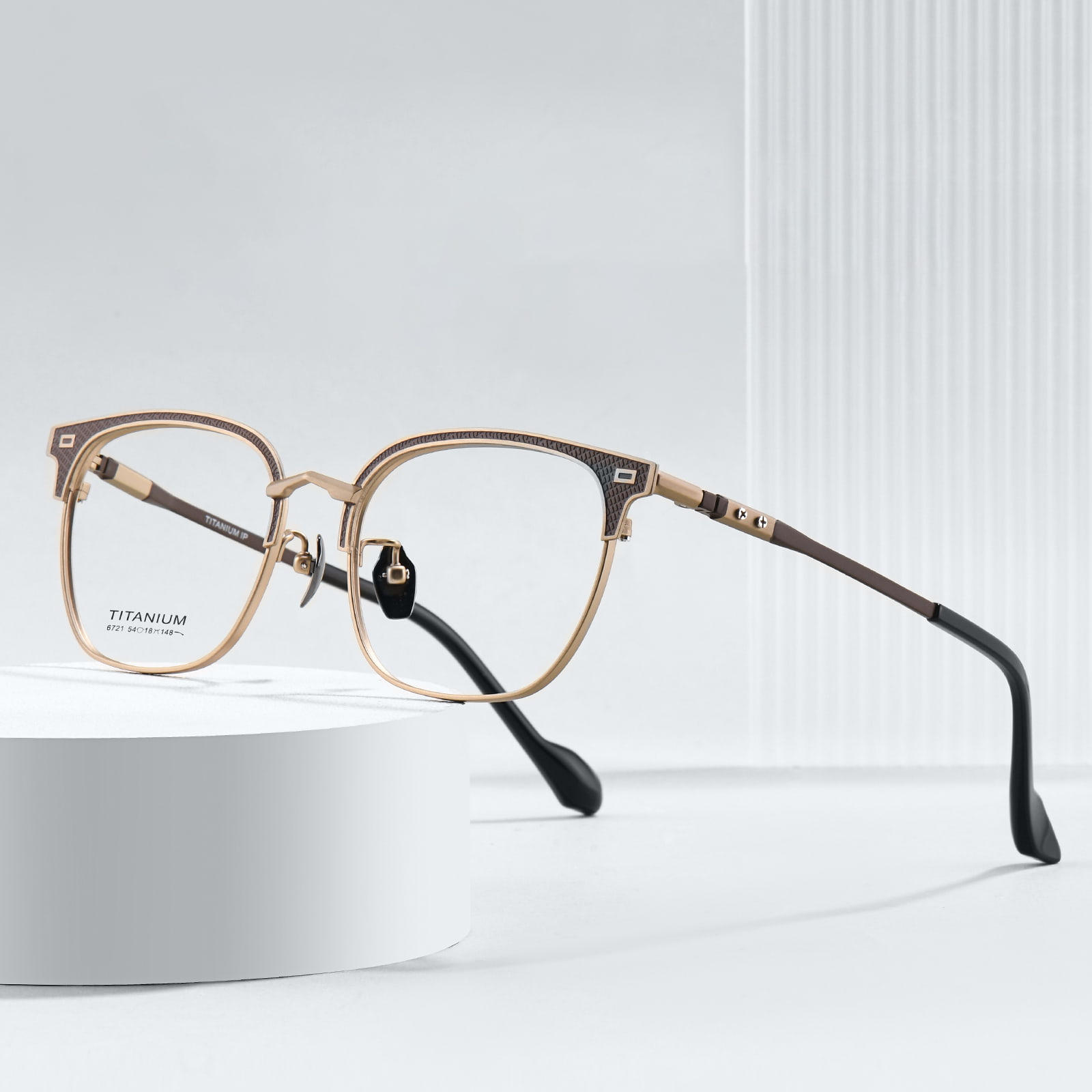 6721 Tough Electroplated Non Fading Pure Titanium Glasses