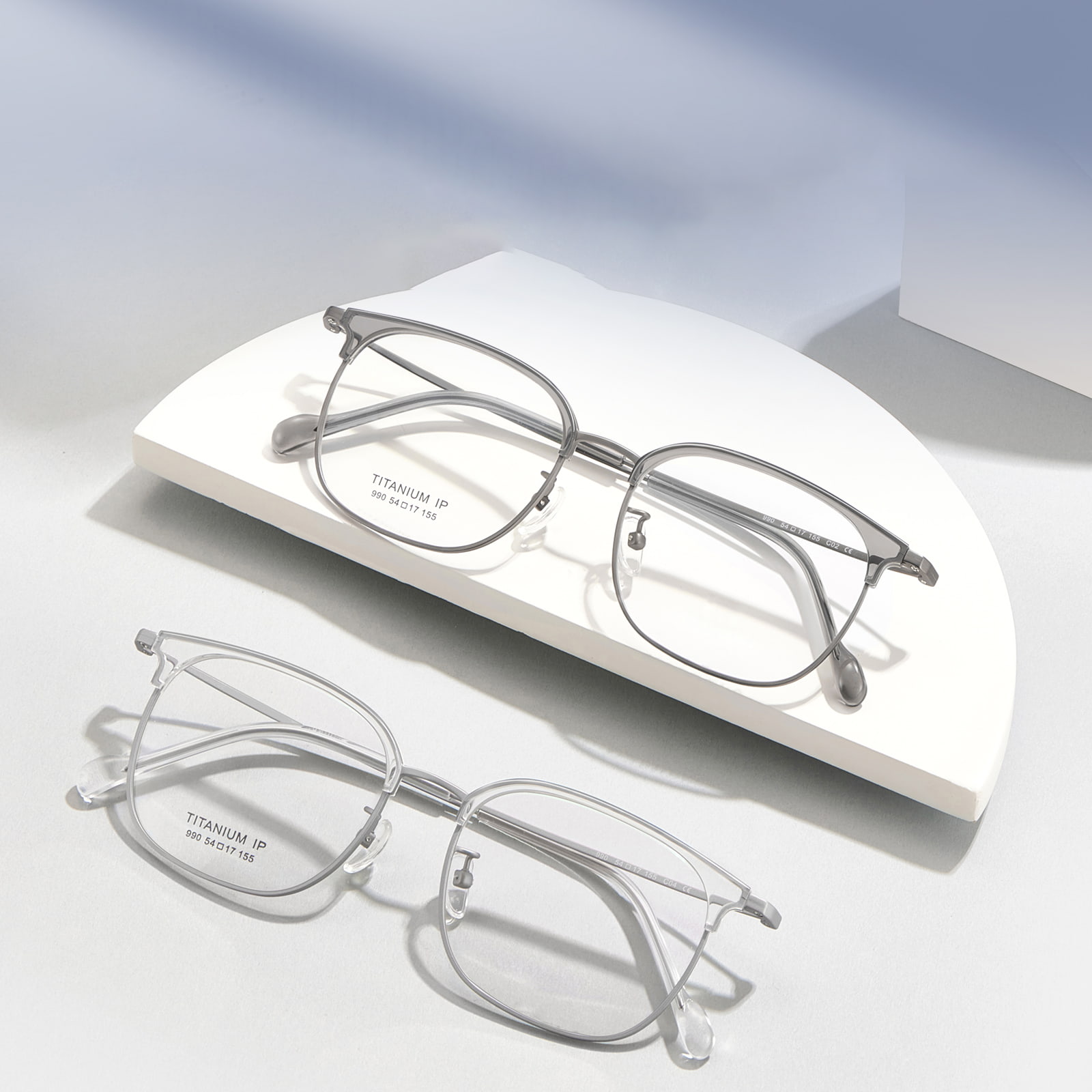 990 Supercilium Frame Commuting Sweat-Resstant Pure Titanium Glasses