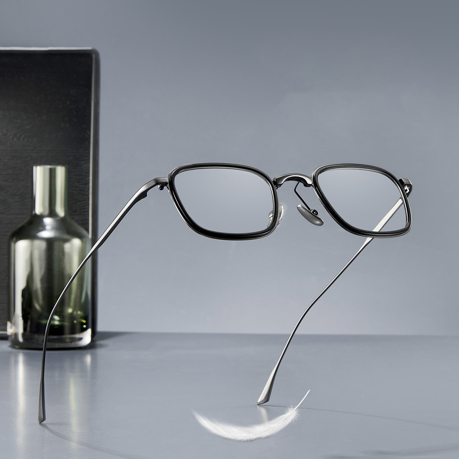 19052 Japanese Style Pressure-Free Unique Pure Titanium Glasses