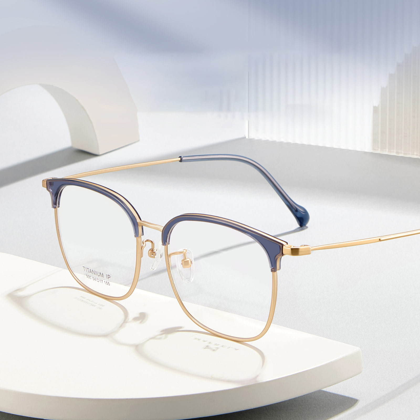 990 Supercilium Frame Commuting Sweat-Resstant Pure Titanium Glasses