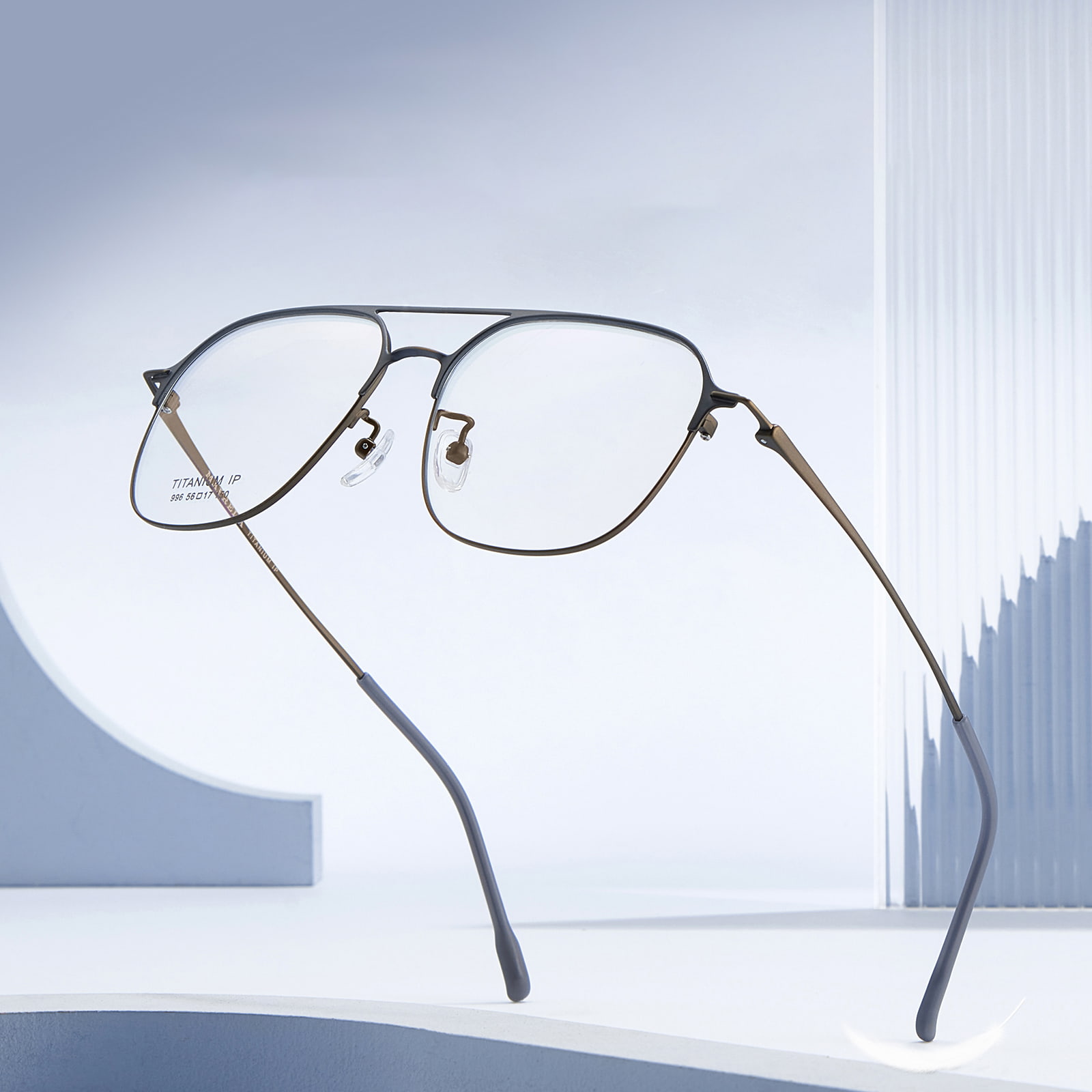996 Double Beam One-Piece Pure Titanium Glasses