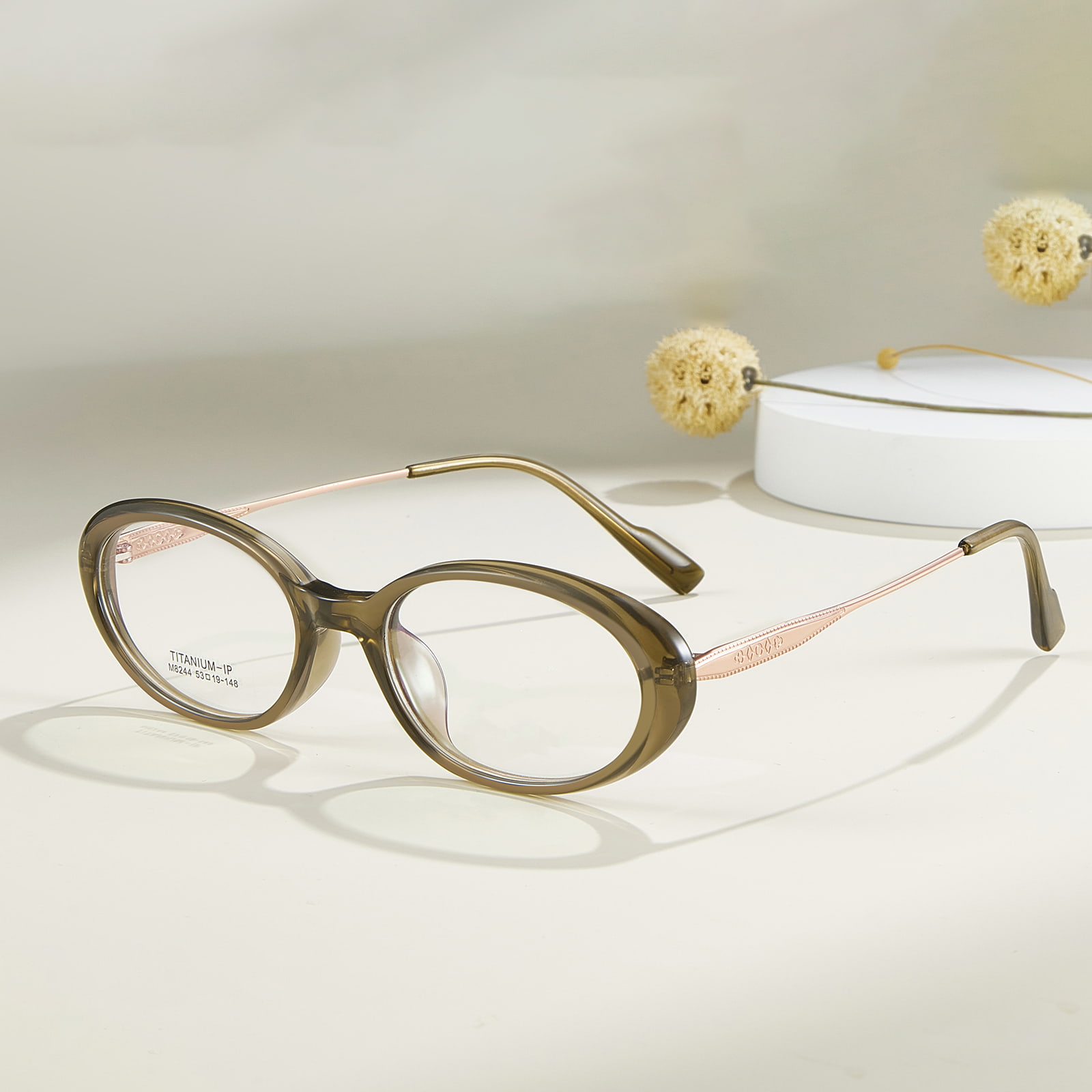 M8244 Oval Wide-Rim Corrosion Resistant β Titanium Glasses