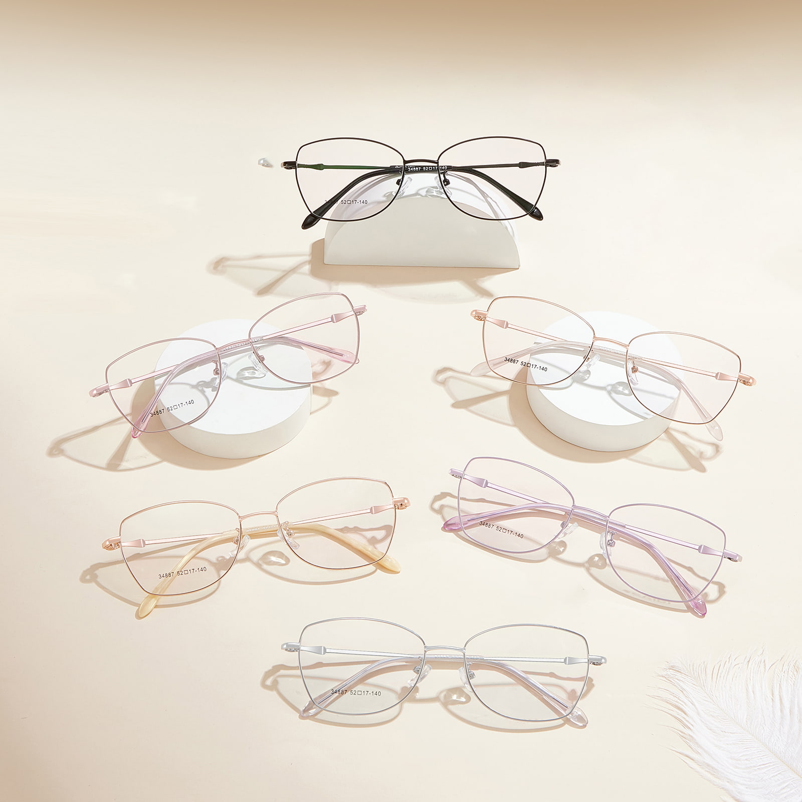 34887 Dulcis Hypoallergenic solatium Alloy Glasses