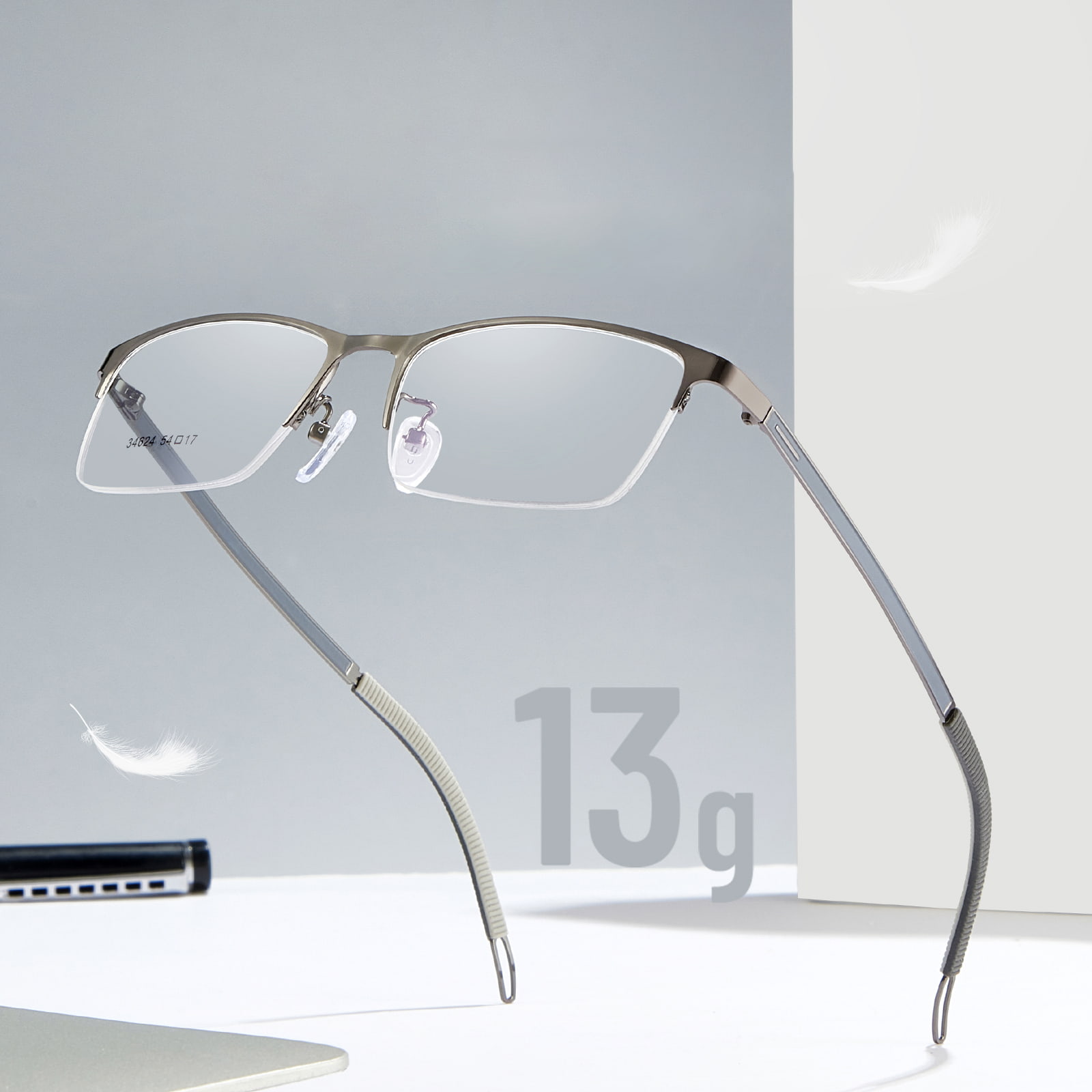 34624 Nordic Reading Auxiliaris Alloy Glasses