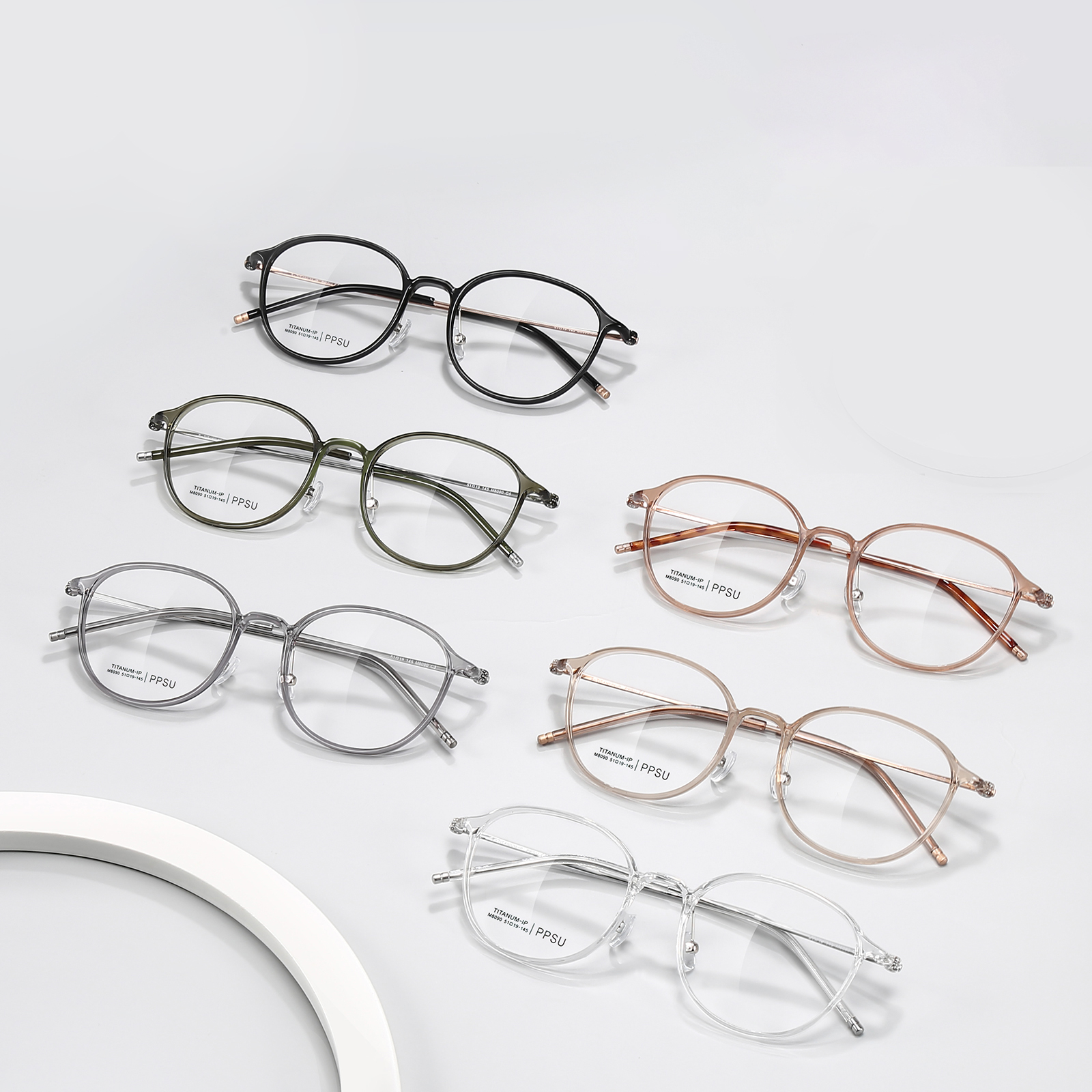 M8090 Round Frame Classic High Temperature resistens β Titanium Glasses