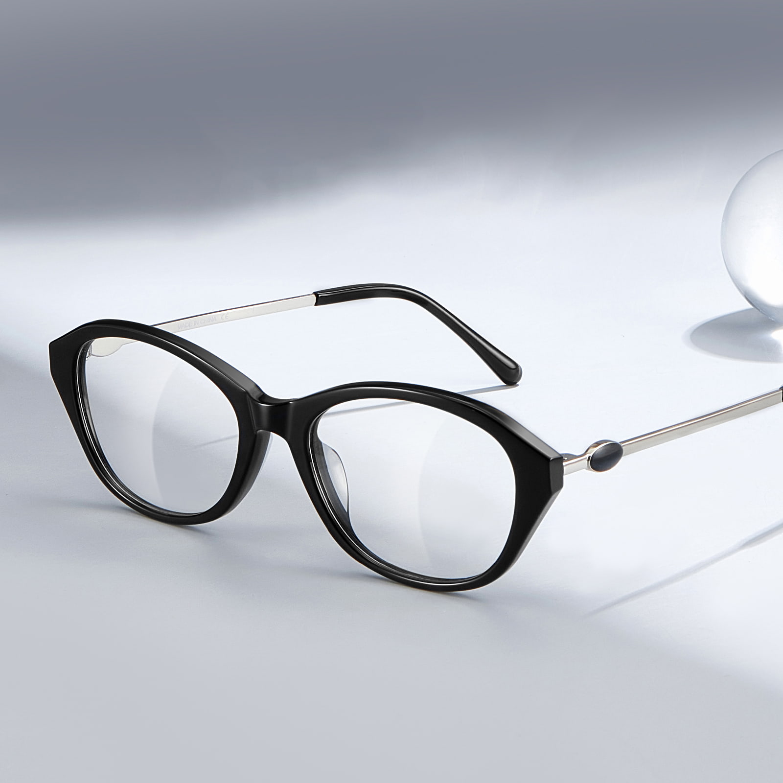 BC2039 Retro Cat-Oculus Light Acetate Glasses