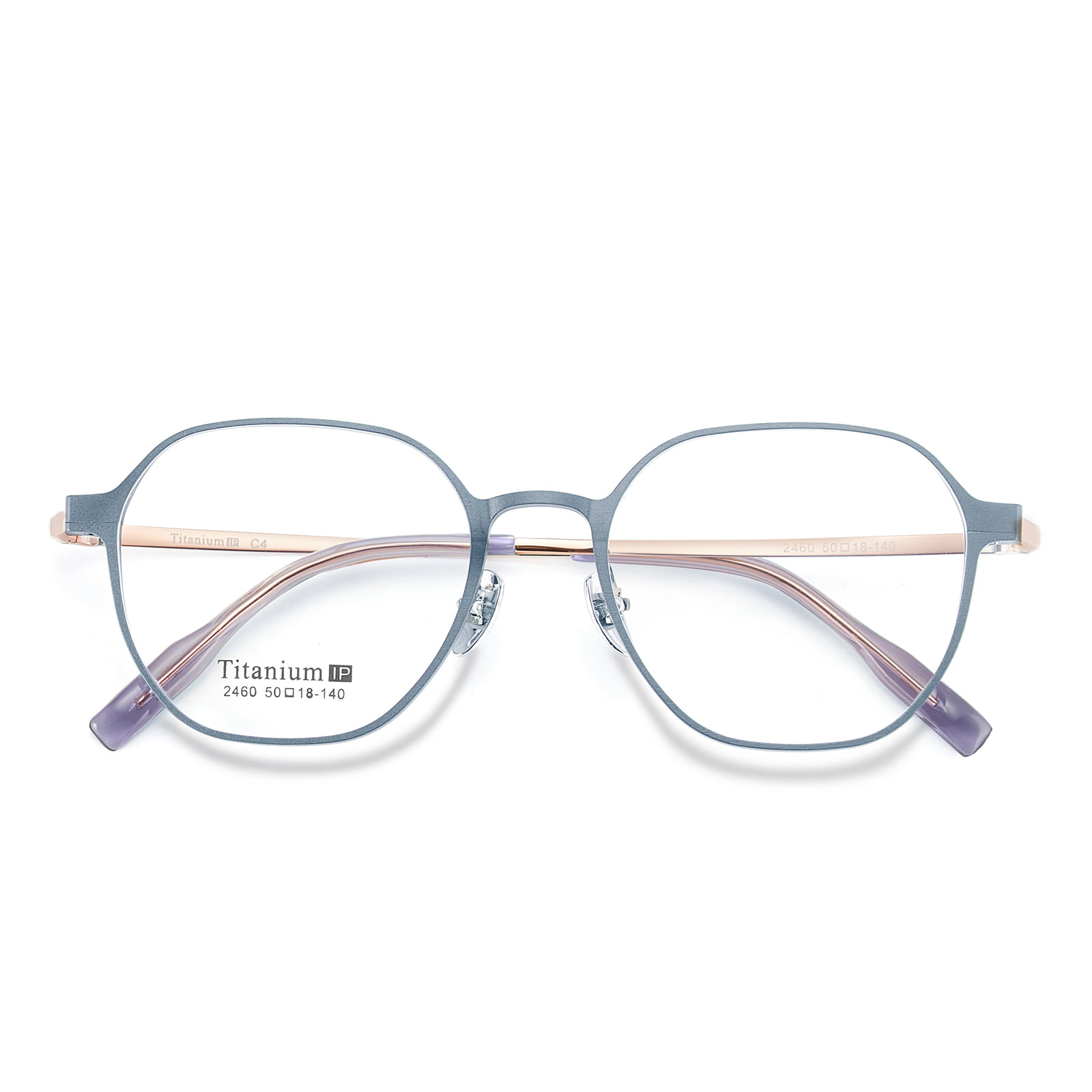 2460 Matte Old Temples with Expanded Aluminium-Magnesium Glasses