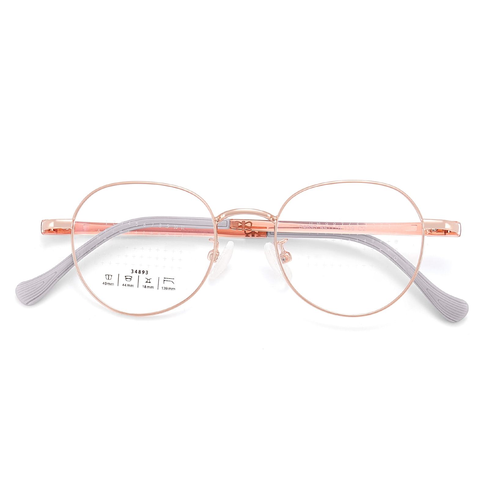 34893 circum Frame Defocus Praeventionis Lens Alloy Glasses