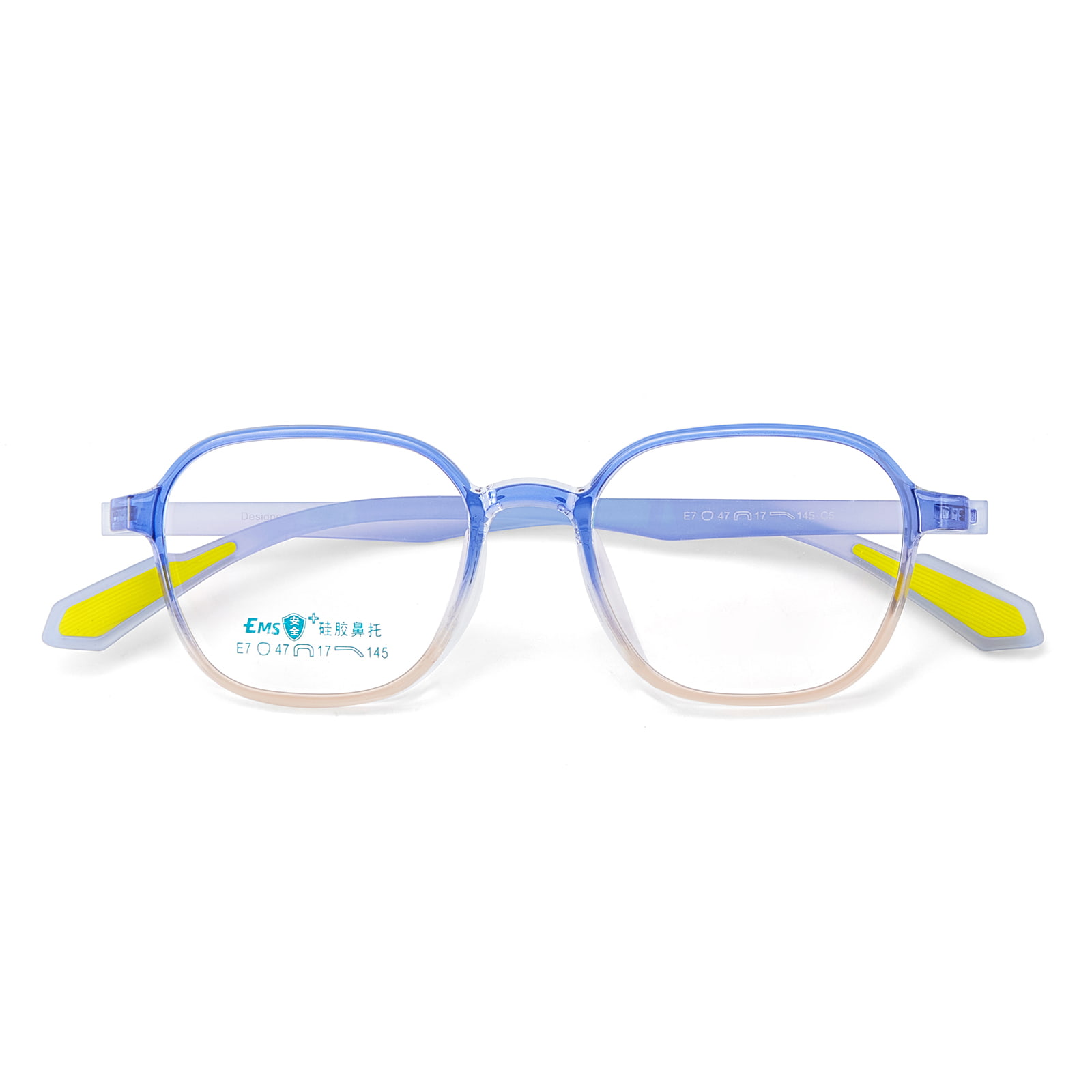 E7 Gradiente Color Wide-Rimmed Mollis Silicone Nasus Pad Glasses