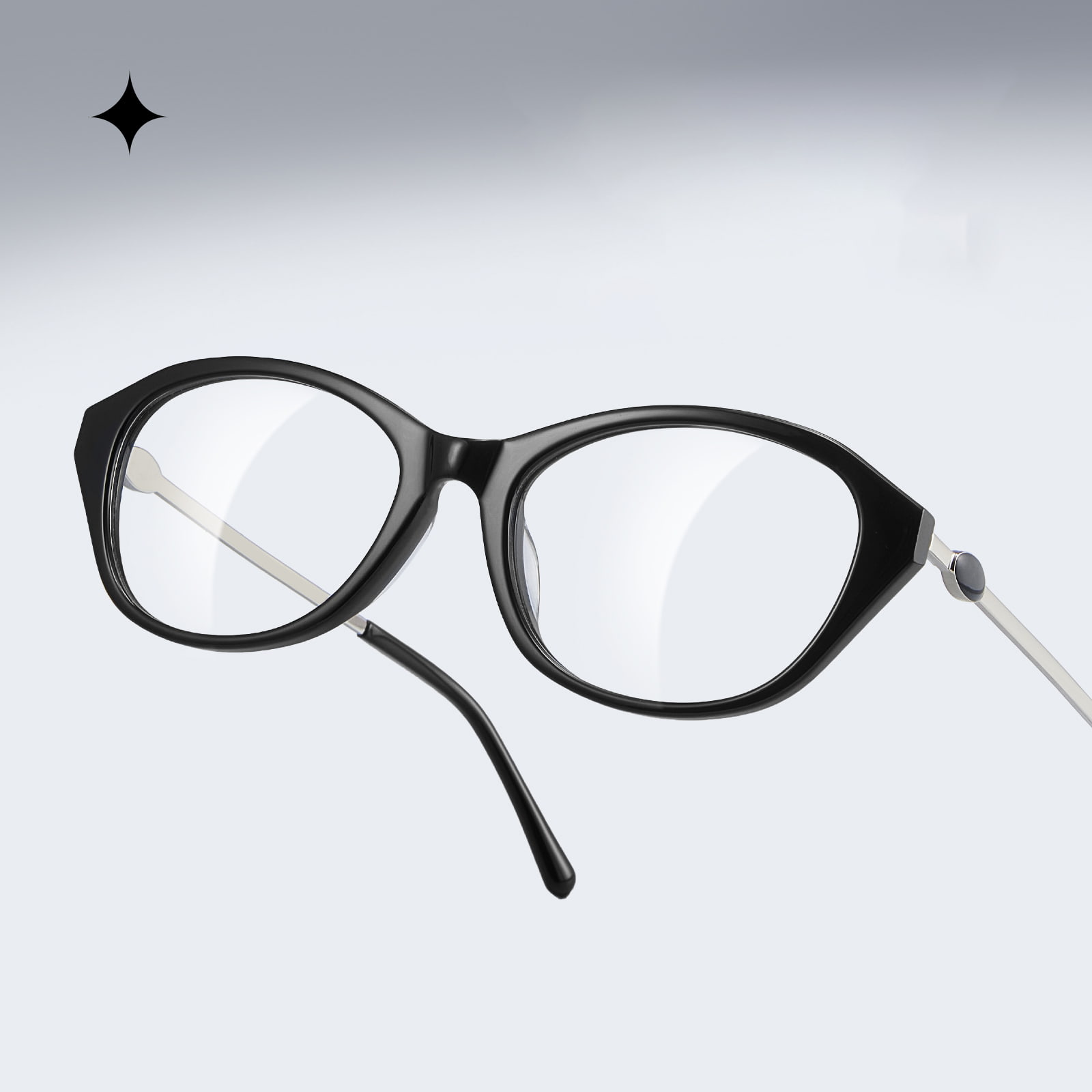 BC2039 Retro Cat-Oculus Light Acetate Glasses