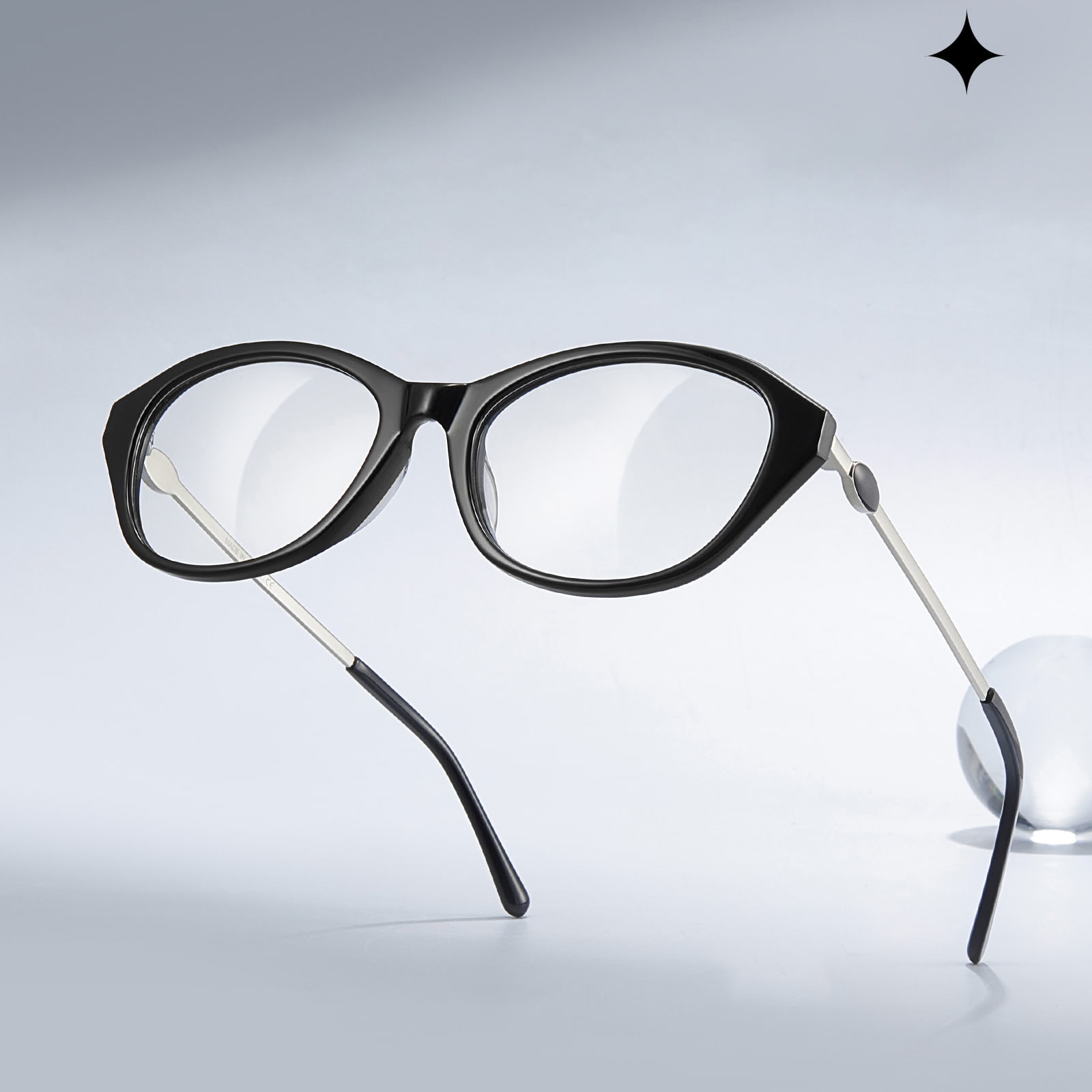BC2039 Retro Cat-Oculus Light Acetate Glasses