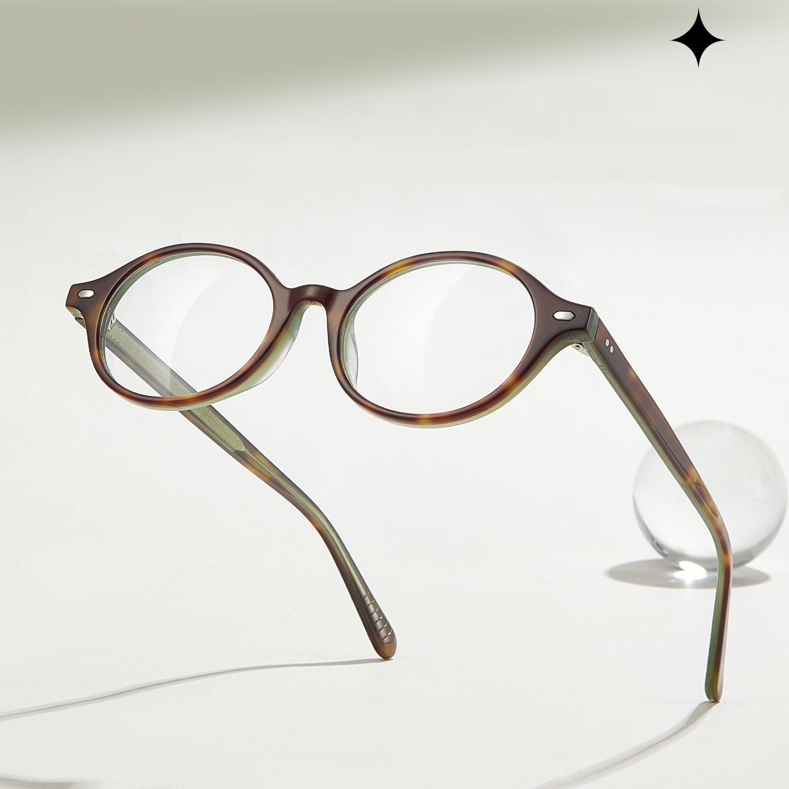 BC8046 Oval Simple Hypoallergenic Acetate Glasses