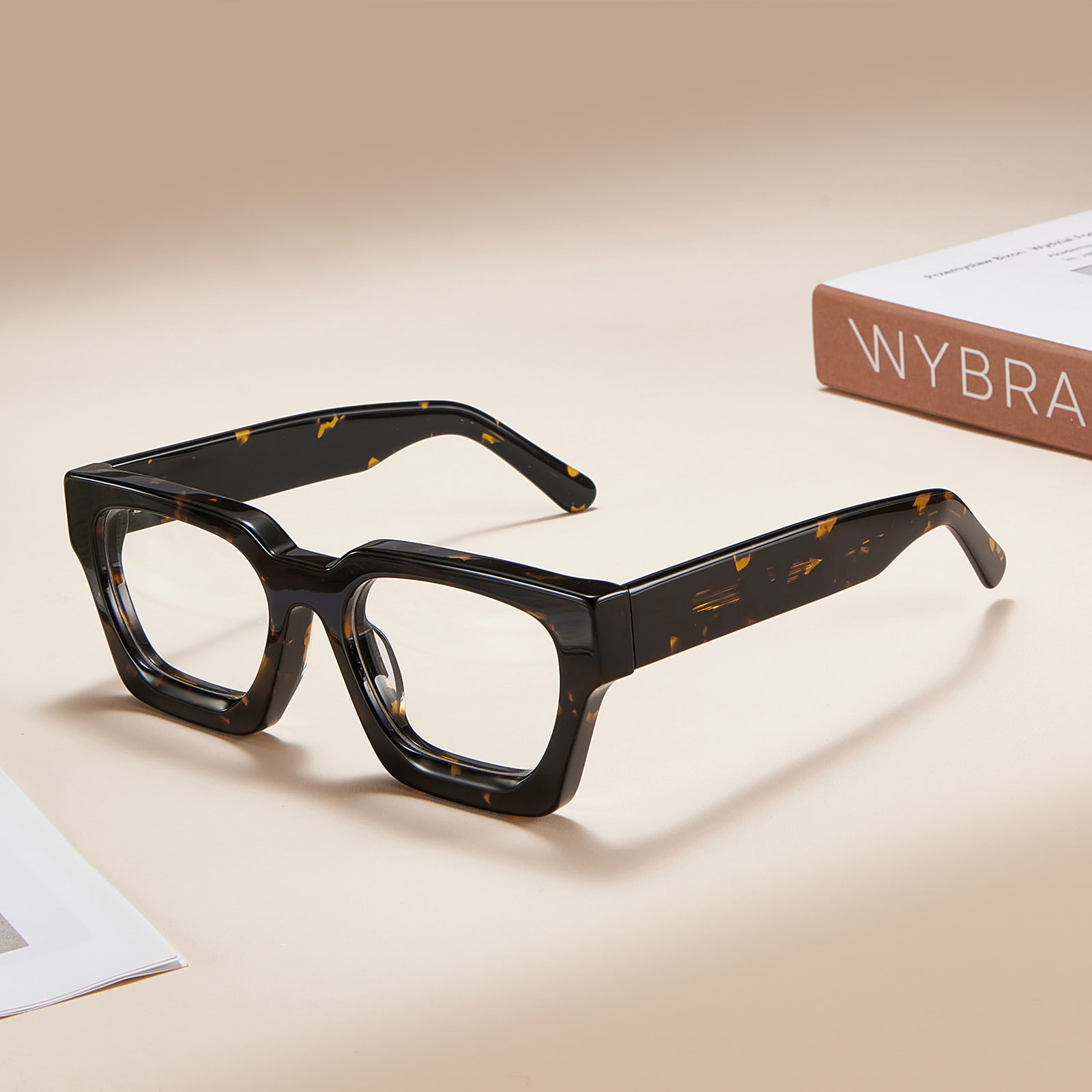 RD29006 Rough Square Frame Hinged Acetate Vitra