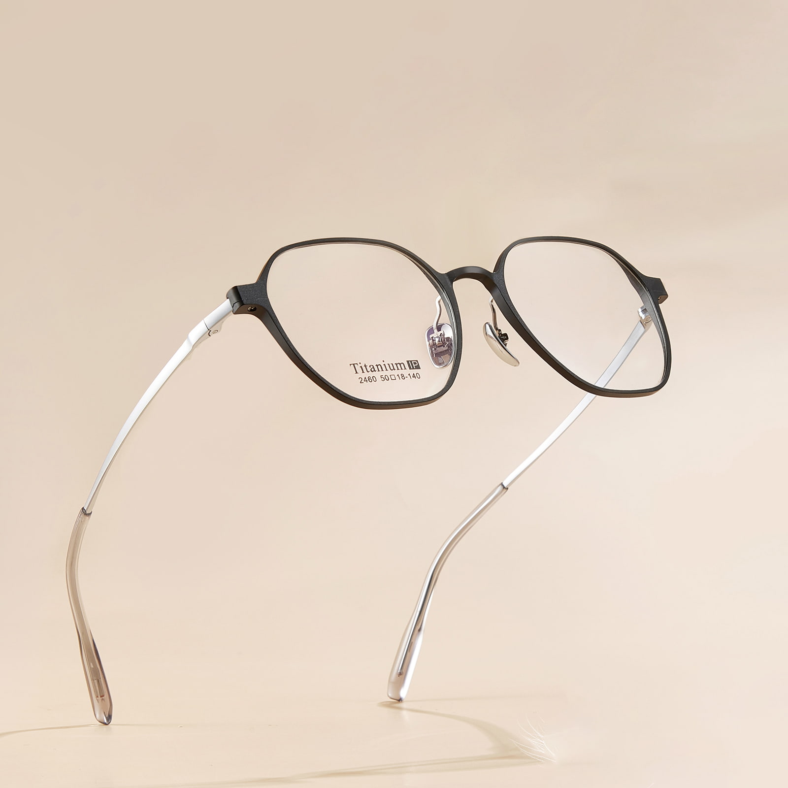2460 Matte Old Temples with Expanded Aluminium-Magnesium Glasses