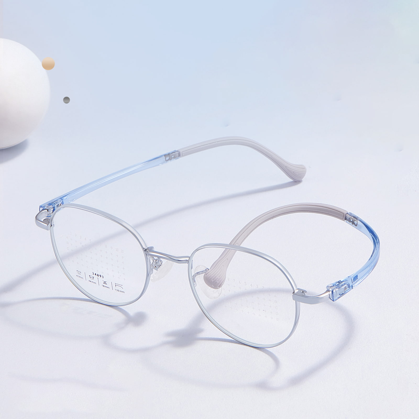 34893 circum Frame Defocus Praeventionis Lens Alloy Glasses