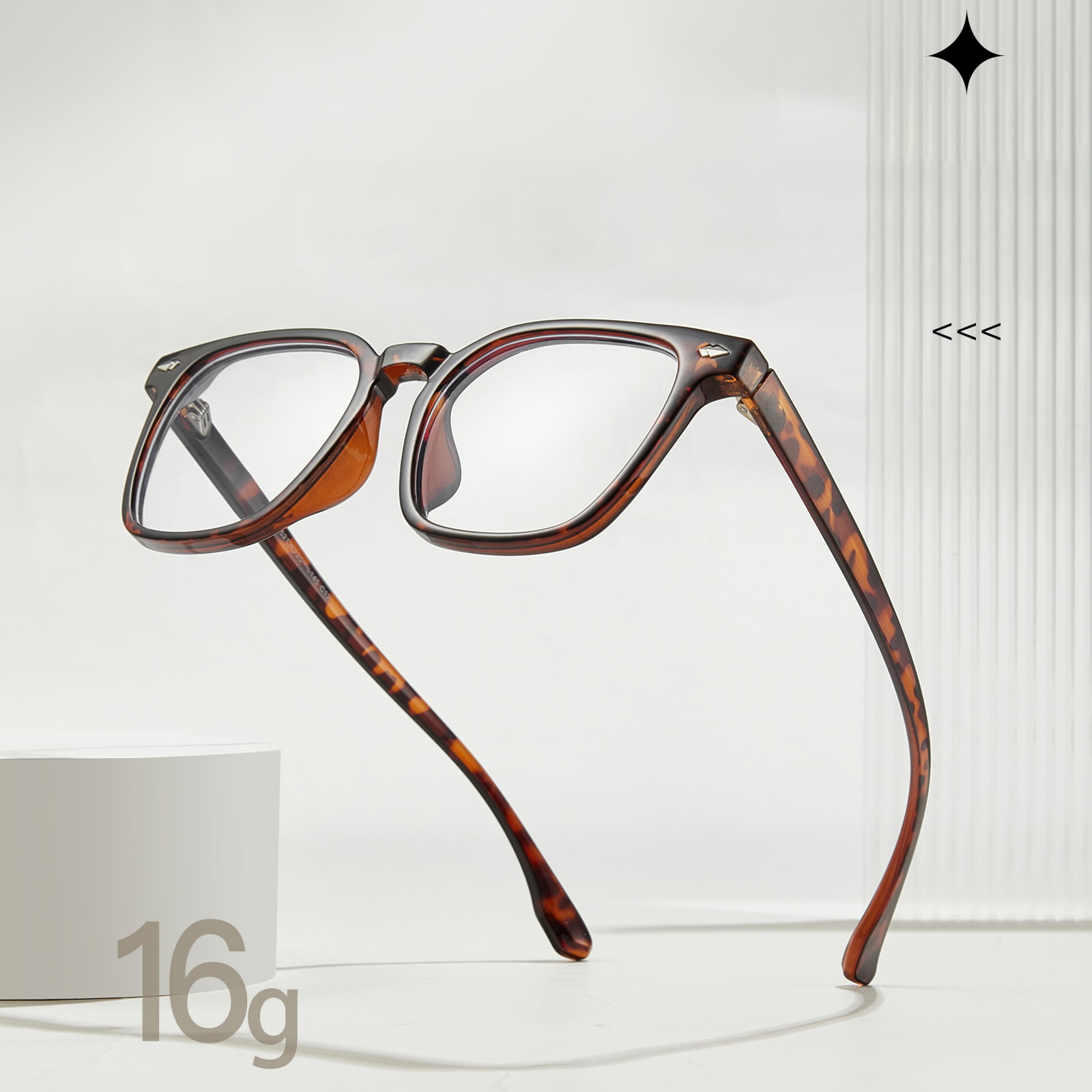 JF8042 Square Frame Lightweight Blue Light Clausus Glasses