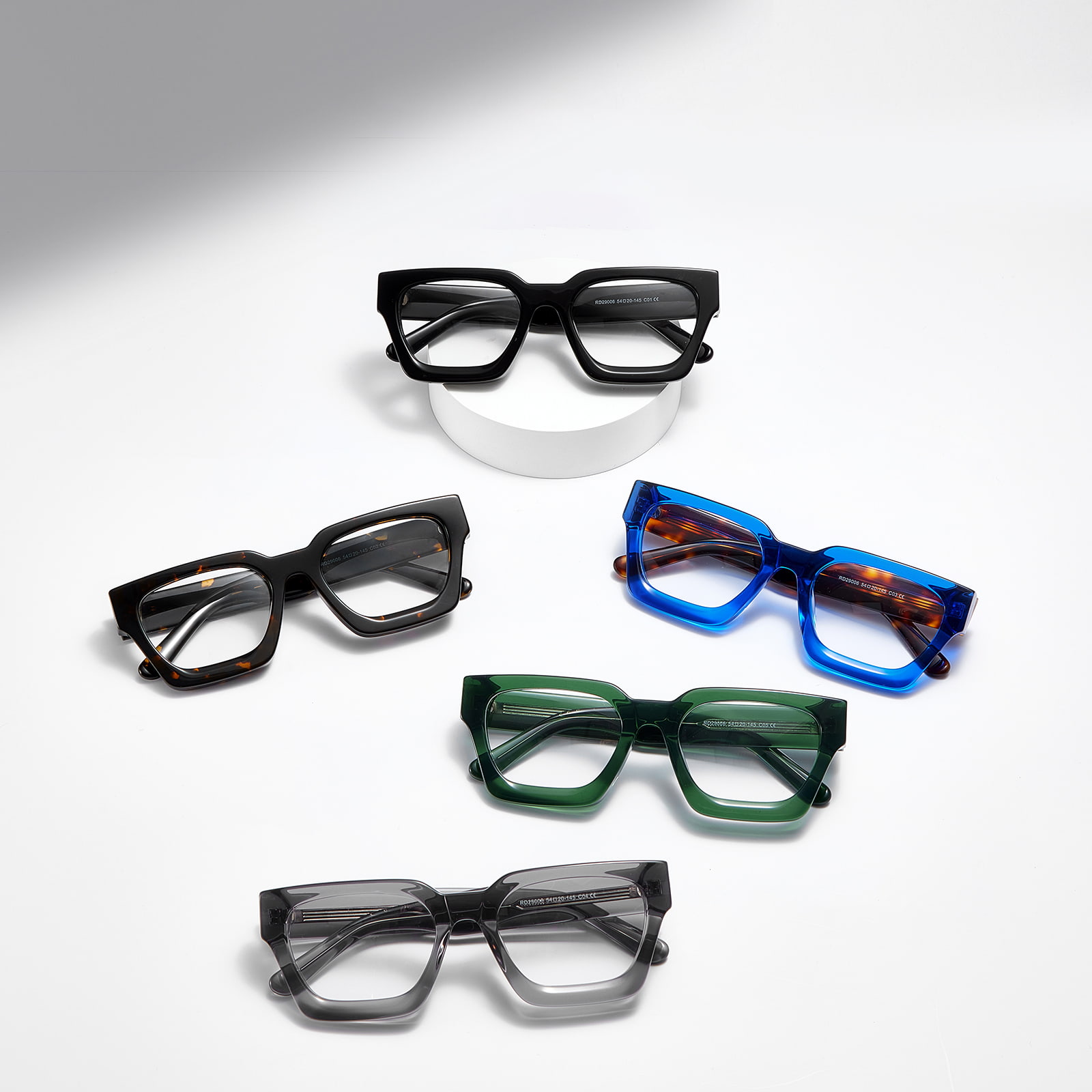RD29006 Rough Square Frame Hinged Acetate Vitra