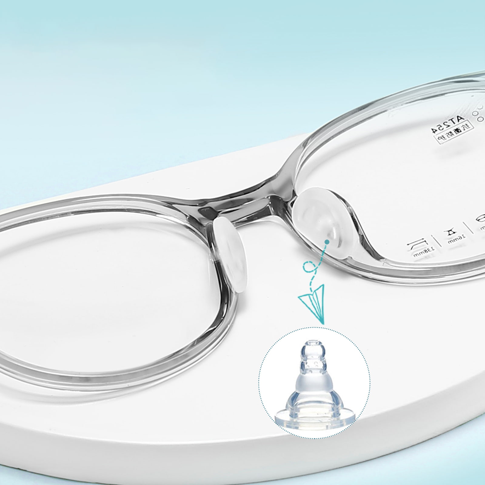 2207 inaedificata in Hinge Salutis TR90 Mollis Silicone Nasus Pads Vitri
