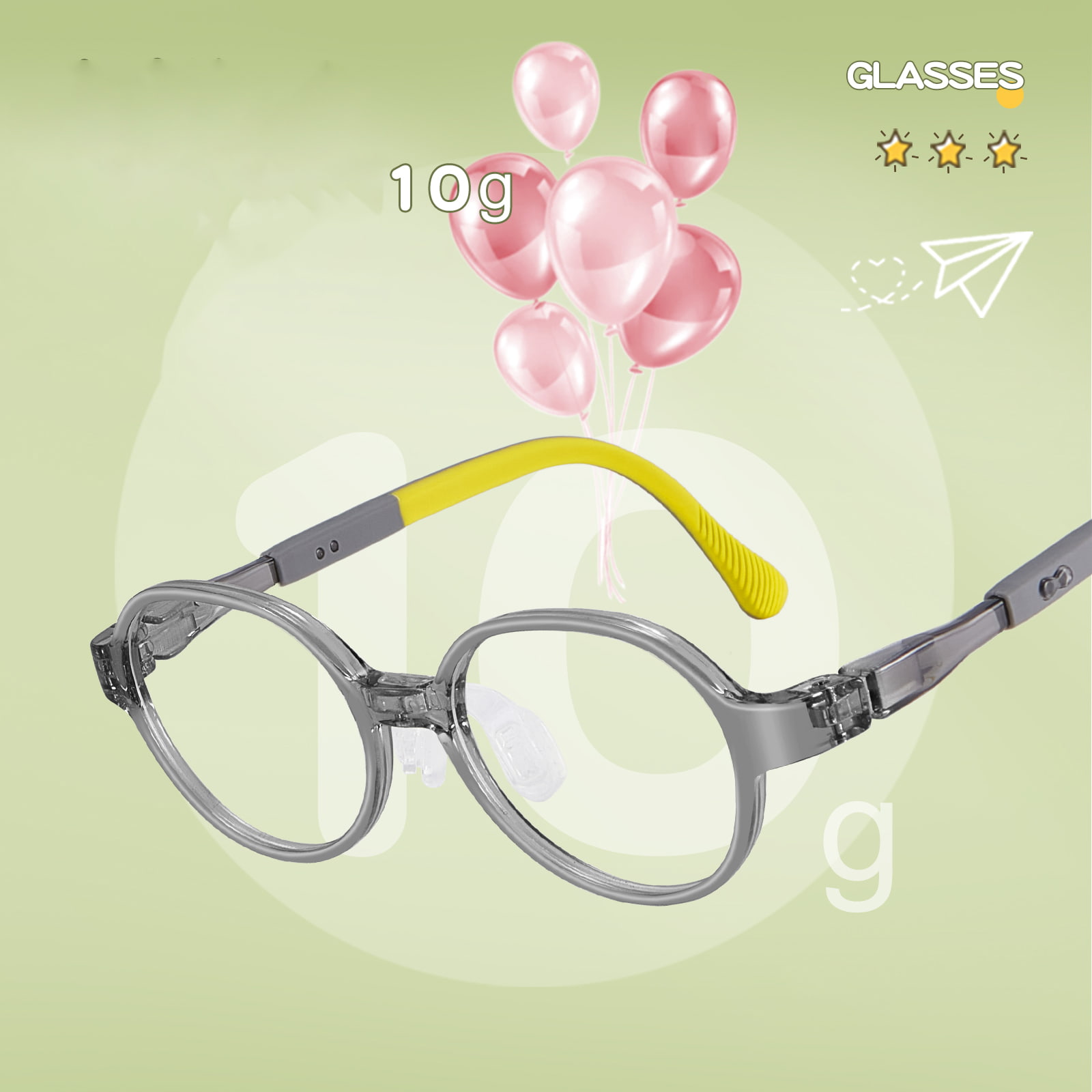 MMLXXII Discipulus arcum Hinge gere-repugnans Mollis Silicone Nasus Pad Glasses
