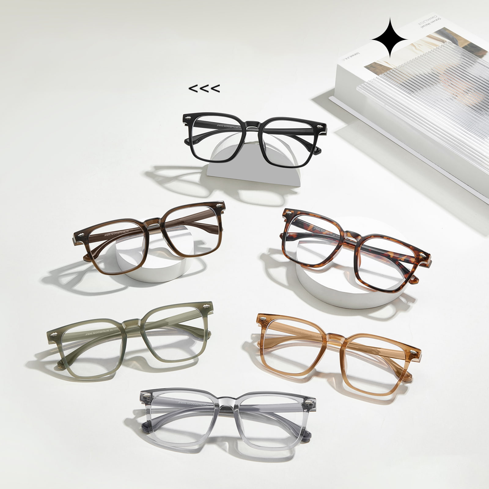 JF8042 Square Frame Lightweight Blue Light Clausus Glasses
