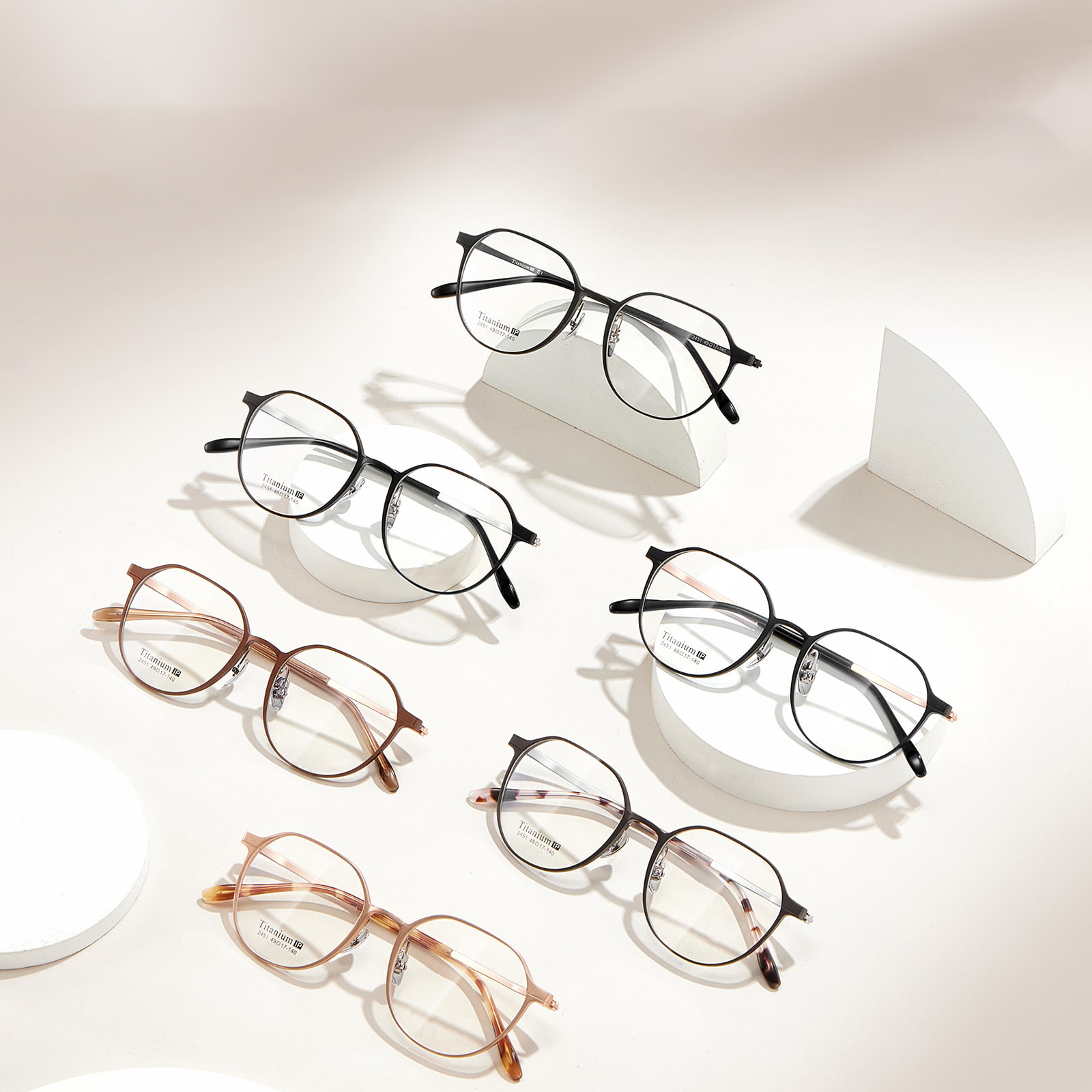 2451 One-Pice Anti-Scratch Reading Aluminium-Magnesium Glasses