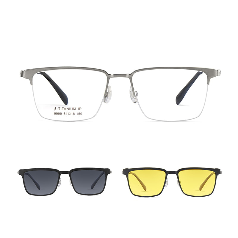 (IX)CMXCIX Tres in unum dimidium-Frame Peniculus Vitra Magnetica Sunglasses