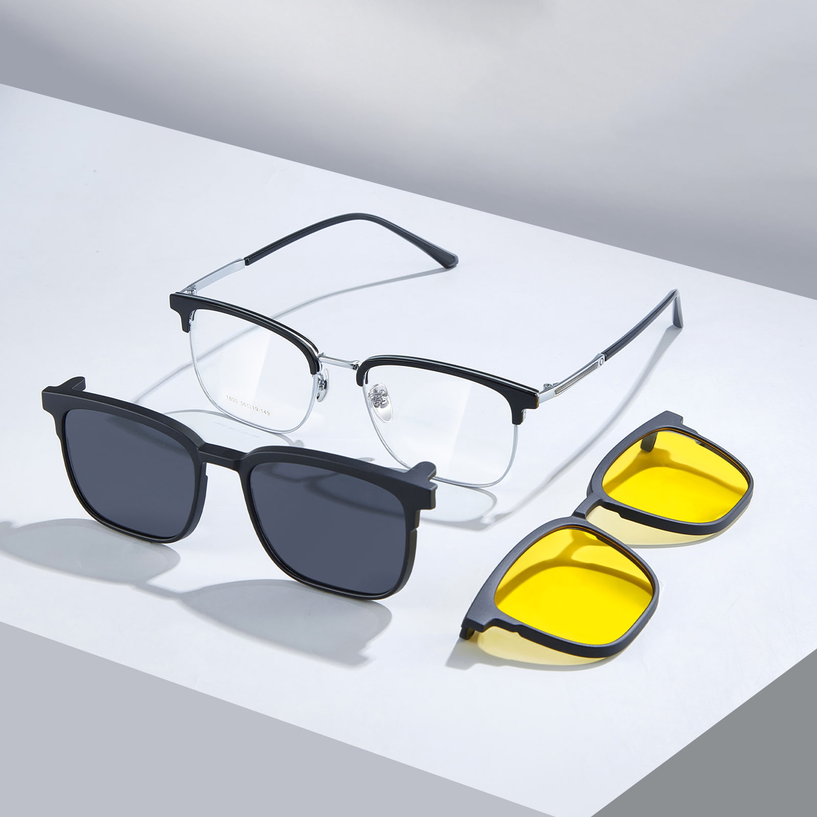 MDCCCV inconsutilem Velox-Release Magnetic Polarizer tribus in unum Magnetic Sunglasses