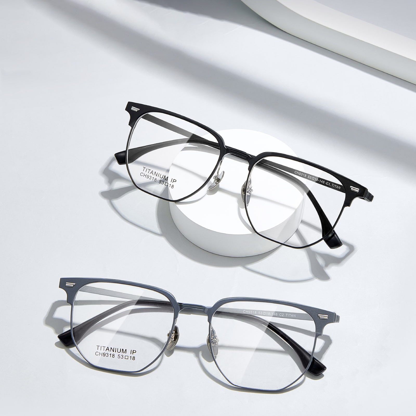 CH9318 Polygonal Murus Magnus Speculum Tres In One Magnetic Sunglasses