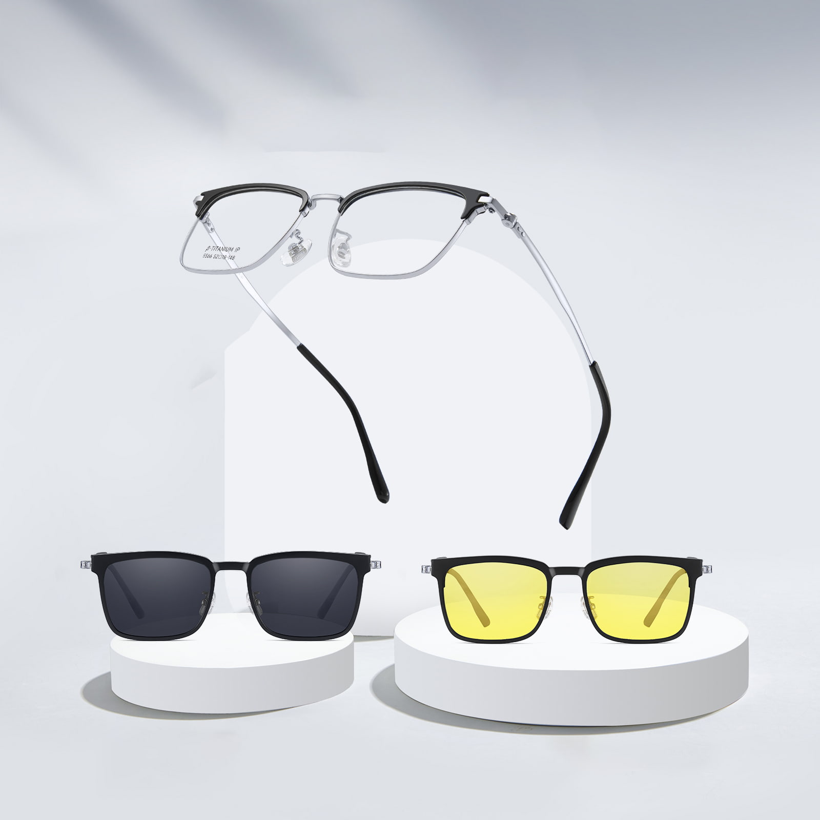 5566 Magnes Magnes Invisibilis Embedded High Definitio 3-In-I Magnetica Sunglasses