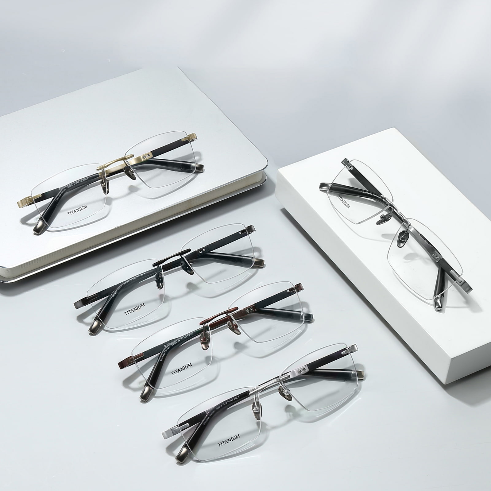 9058 Anti-Brange Edge Pure Titanium Glasses